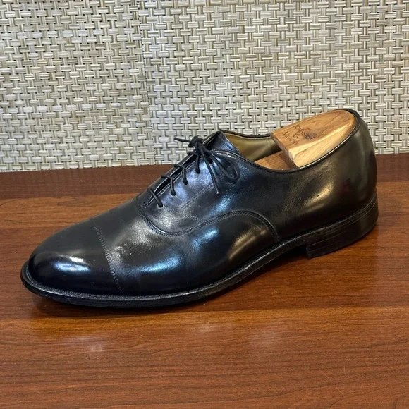 VTG '90s Johnston & Murphy Aristocraft Hyde Park II Black Leather